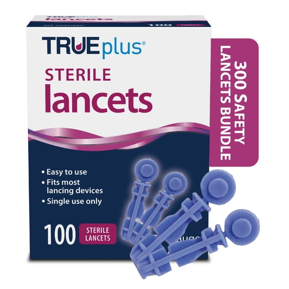 3 x 100ct 30g TRUEplus® Lancets + TRUEplus® Log Book