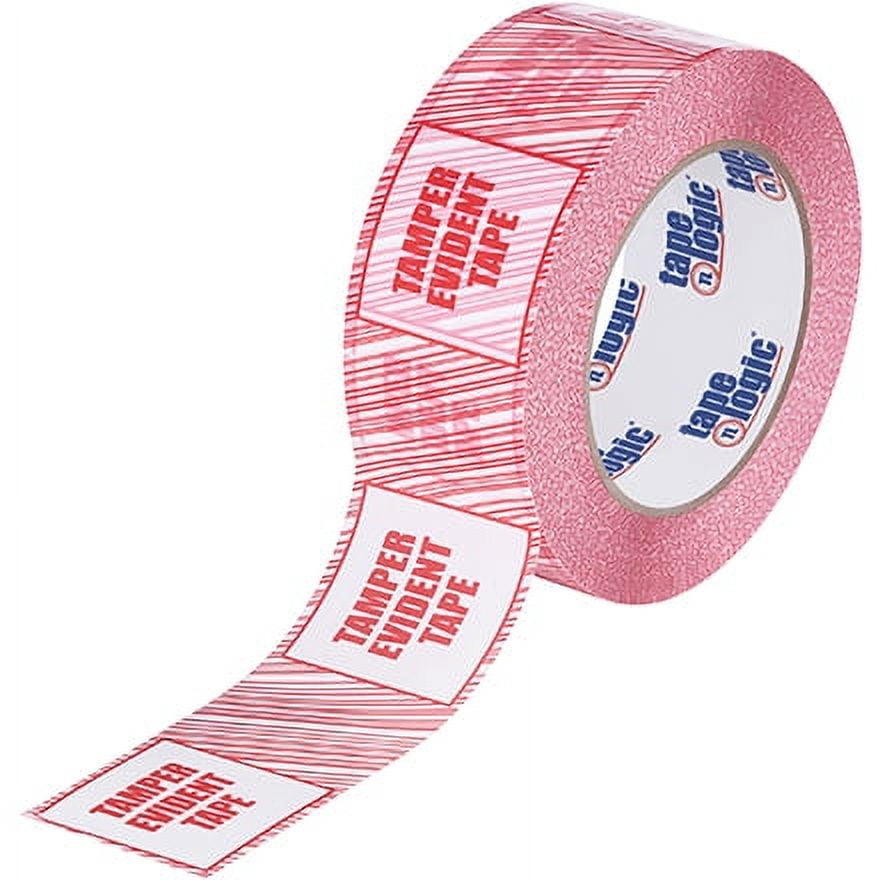 Red and White Tamper Evident Security Tape with Hot Melt Adhesive
