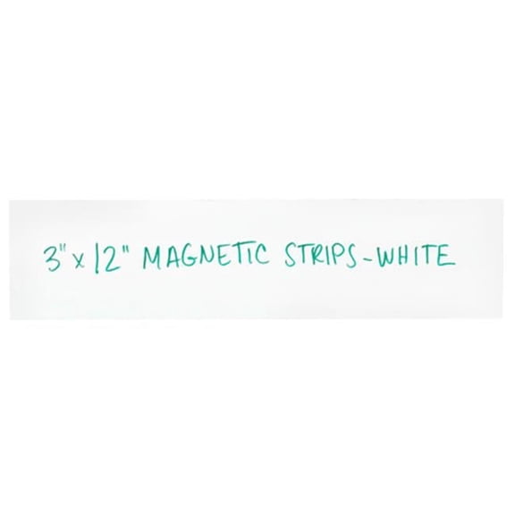 3 x 12 in. White Warehouse Labels - Magnetic Strips - Pack of 25