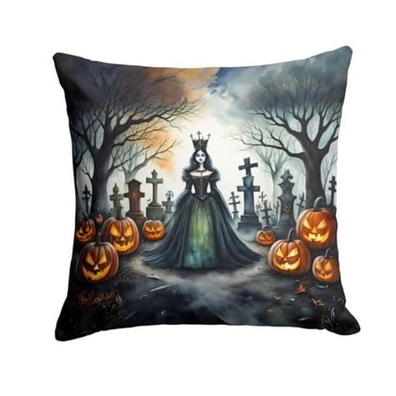 3 x 14 x 14 in. Evil Queen Spooky Halloween Throw Pillow