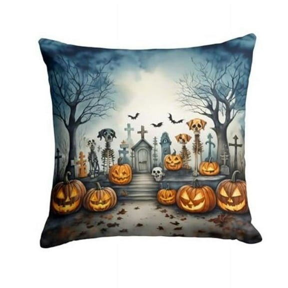 3 x 14 x 14 in. Pet Cemetery Spooky Halloween Throw Pillow