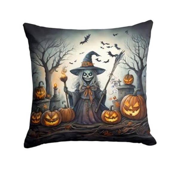 3 x 14 x 14 in. Witch Spooky Halloween Throw Pillow
