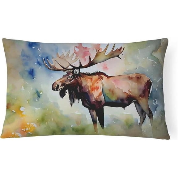 3 x 16 x 12 in. 100 Percent Polyester Moose Throw Pillow
