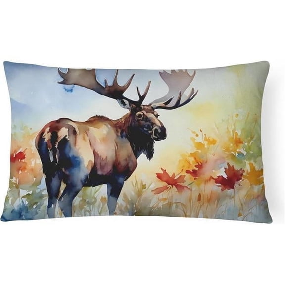 3 x 16 x 12 in. 100 Percent Polyester Moose Throw Pillow