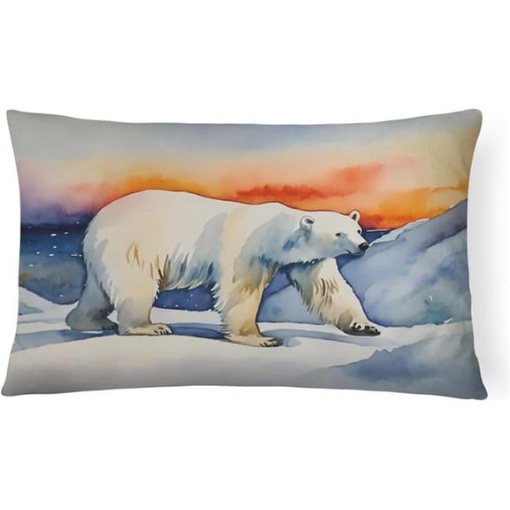 3 x 16 x 12 in. 100 Percent Polyester Polar Bear Throw Pillow