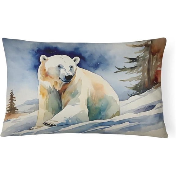 3 x 16 x 12 in. 100 Percent Polyester Polar Bear Throw Pillow