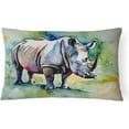 thumbnail image 1 of 3 x 16 x 12 in. 100 Percent Polyester Rhinoceros Throw Pillow, 1 of 1