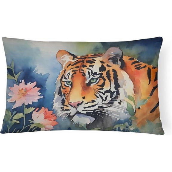 3 x 16 x 12 in. 100 Percent Polyester Tiger Throw Pillow