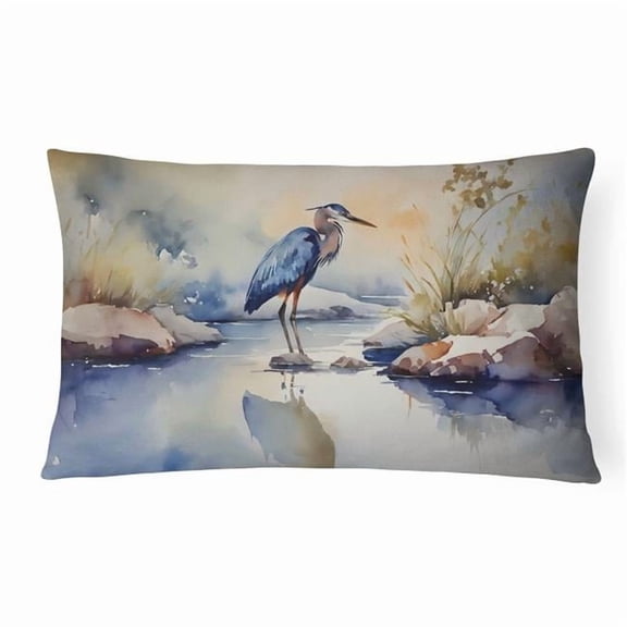 3 x 16 x 12 in. Blue Heron Throw Pillow