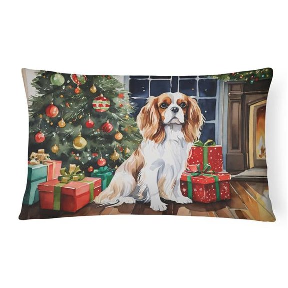 3 x 16 x 12 in. Cavalier Spaniel Cozy Christmas Throw Pillow