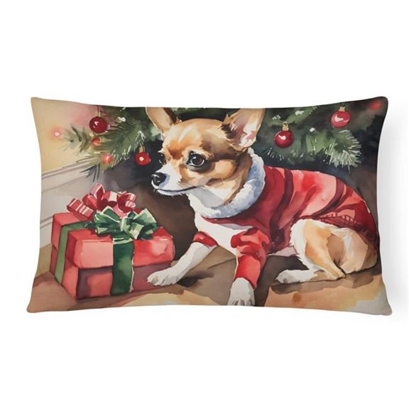 3 x 16 x 12 in. Chihuahua Cozy Christmas Throw Pillow