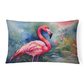 3 x 16 x 12 in. Flamingo Throw Pillow