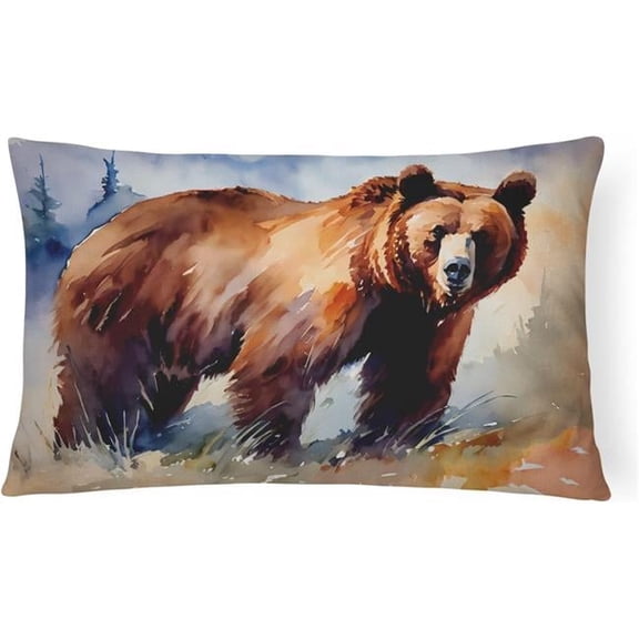 3 x 16 x 12 in. Grizzly Bear Throw Pillow