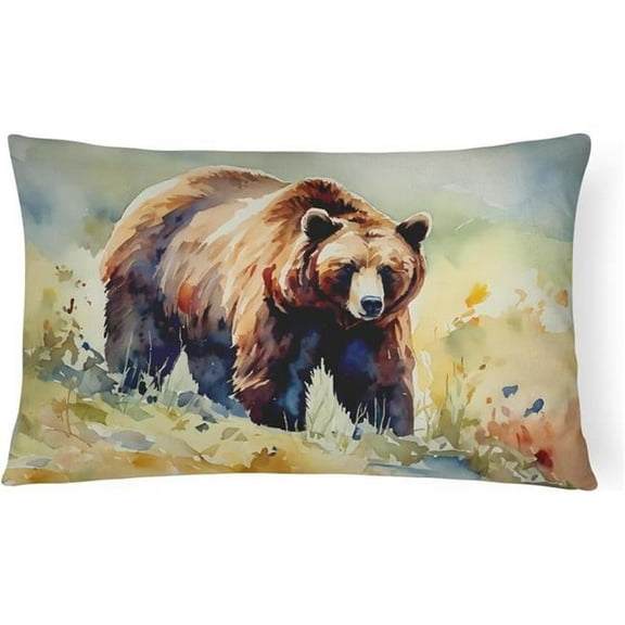 3 x 16 x 12 in. Grizzly Bear Throw Pillow