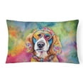 thumbnail image 1 of 3 x 16 x 12 in. Hippie Dawg Fabric Decorative Pillow, 1 of 1