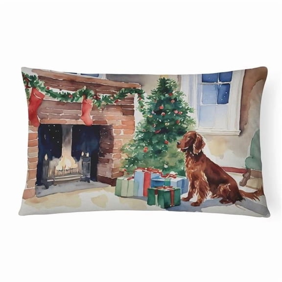 3 x 16 x 12 in. Irish Setter Cozy Christmas Throw Pillow