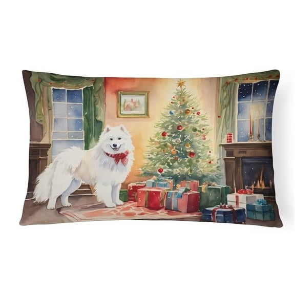 3 x 16 x 12 in. Samoyed Cozy Christmas Throw Pillow