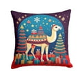 thumbnail image 1 of 3 x 18 x 18 in. Camel Christmas Fabric Decorative Pillow, 1 of 1