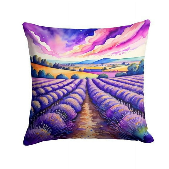 3 x 18 x 18 in. Colorful English Lavender Fabric Decorative Pillow