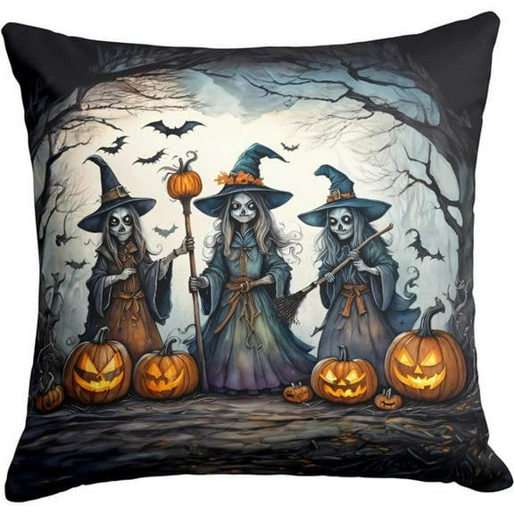 3 x 18 x 18 in. Witches Spooky Halloween Throw Pillow