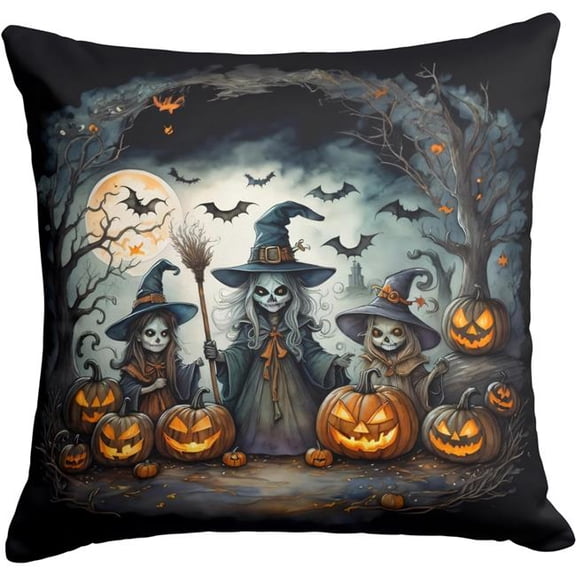 3 x 18 x 18 in. Witches Spooky Halloween Throw Pillow