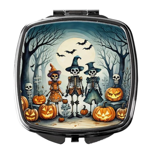 3 x 2.75 in. Calacas Skeletons Spooky Halloween Compact Mirror