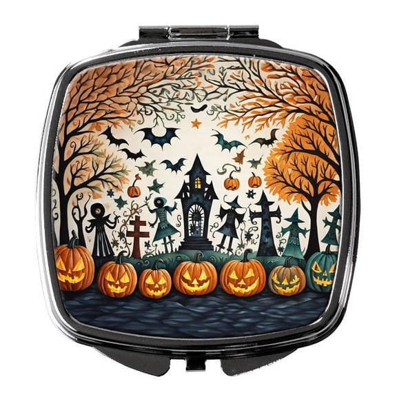 3 x 2.75 in. Papel Picado Skeletons Spooky Halloween Compact Mirror