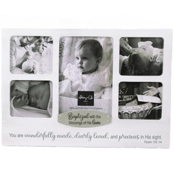 3 x 2.75 in. Photos 1 - 4 x 6 in. Baptized Collage Frame with His Love Holds