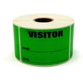 thumbnail image 1 of 3 x 2 Fluorescent Color Visitor Labels Pass, 500 Per Roll Green, 1 of 5