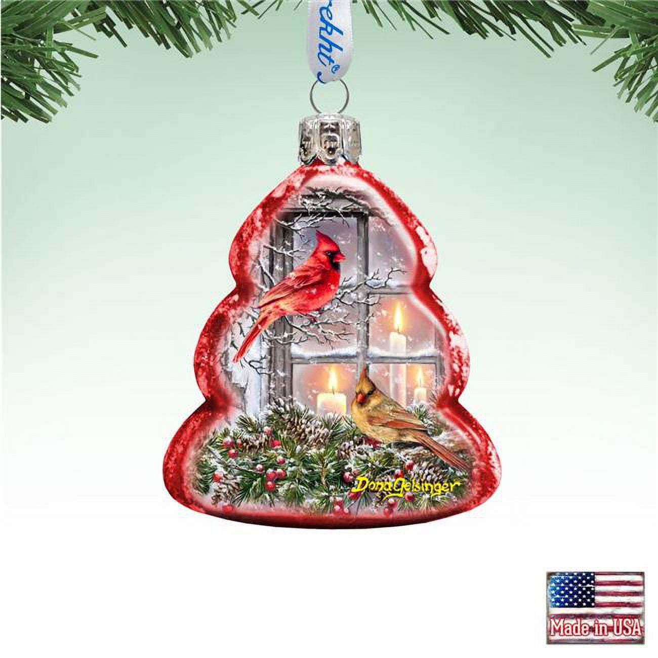 3 x 2 in. Together for Christmas Mercury Glass Ornaments