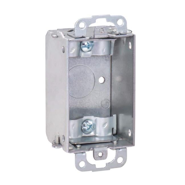 3 x 2 x 1.5 in. Steel Metallic 1-Gang Switch Box