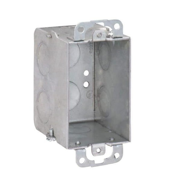 3 x 2 x 2 in. Steel Metallic 1-Gang Switch Box