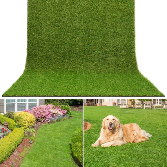 3' x 20' Outdoor Indoor Realistic Fake Grass Carpet Mat for Dogs,Patio,Balcony,Backyard,Customized