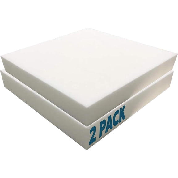 3" x 22" x 24" High Density Upholstery Foam Padding for Cushions and Seat Repair, Thick-Custom Pillow, Chair, and Couch Cushion Replacement Foam, Craft Upholstery Supplies, 2-Pack