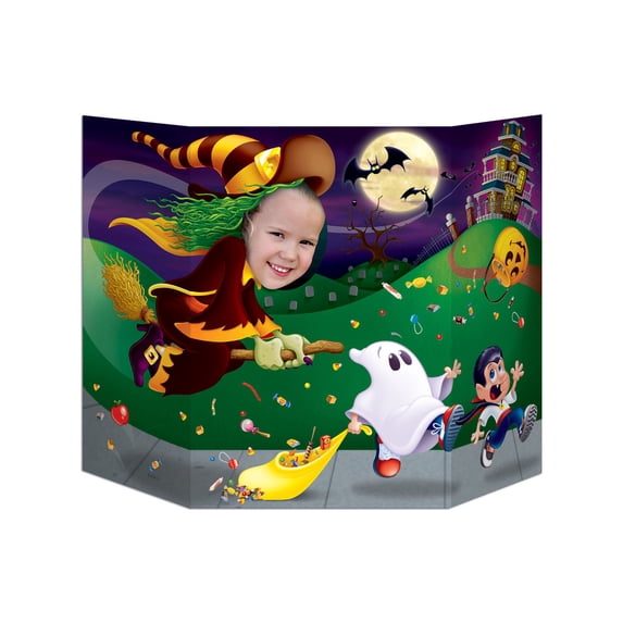 3' x 25" Witch Photo Cutout Prop Scene Setter Interactive Decoration