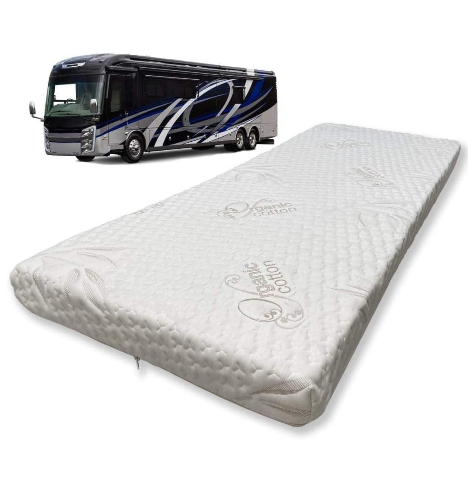 3” x 28” x 75” Camper/RV Travel Memory Foam Bunk Mattress, Organic