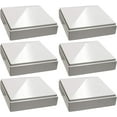 thumbnail image 1 of 3" x 3" Aluminium Pyramid Post Cap for Metal Posts - Pressure Fit - White (6 Pack), 1 of 5