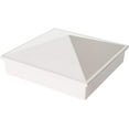 thumbnail image 1 of 3" x 3" Aluminium Pyramid Post Cap for Metal Posts - Pressure Fit - White (DHPPC30WF), 1 of 5