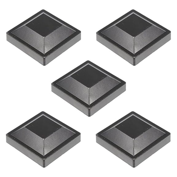 3" x 3" Square Black Aluminum Post for Aluminum Fence Posts | Black Post (5 Pack)