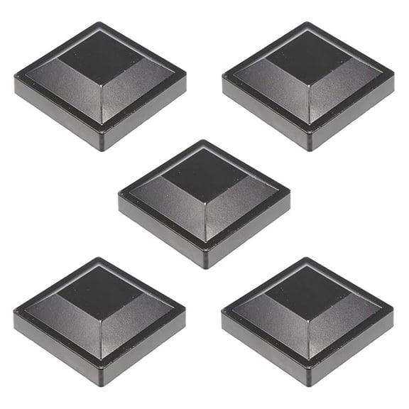 3" x 3" Square Black Aluminum Post for Aluminum Fence Posts | Black Post (5 Pack)