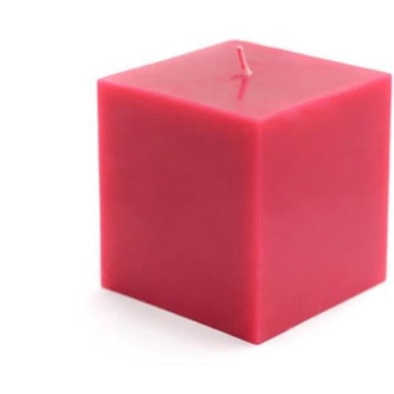 3 x 3 in. Square Pillar Candles, Red