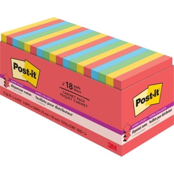 3 x 3 in. Super Sticky Notes Cabinet Pack