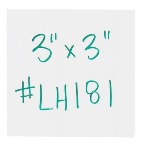 3 x 3 in. White Warehouse Labels - Magnetic Strips - Pack of 25