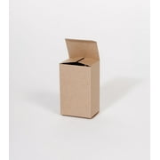 SSBM 3" x 3" x 4" Kraft Reverse Tuck Folding Cartons DieCut Fiberboard, PyeLock Tuck, Ships Flat 250/Case