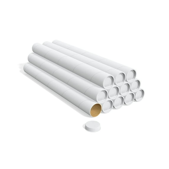 3" x 30" Staples White Mailing Tubes 12/Carton (11627) 558421