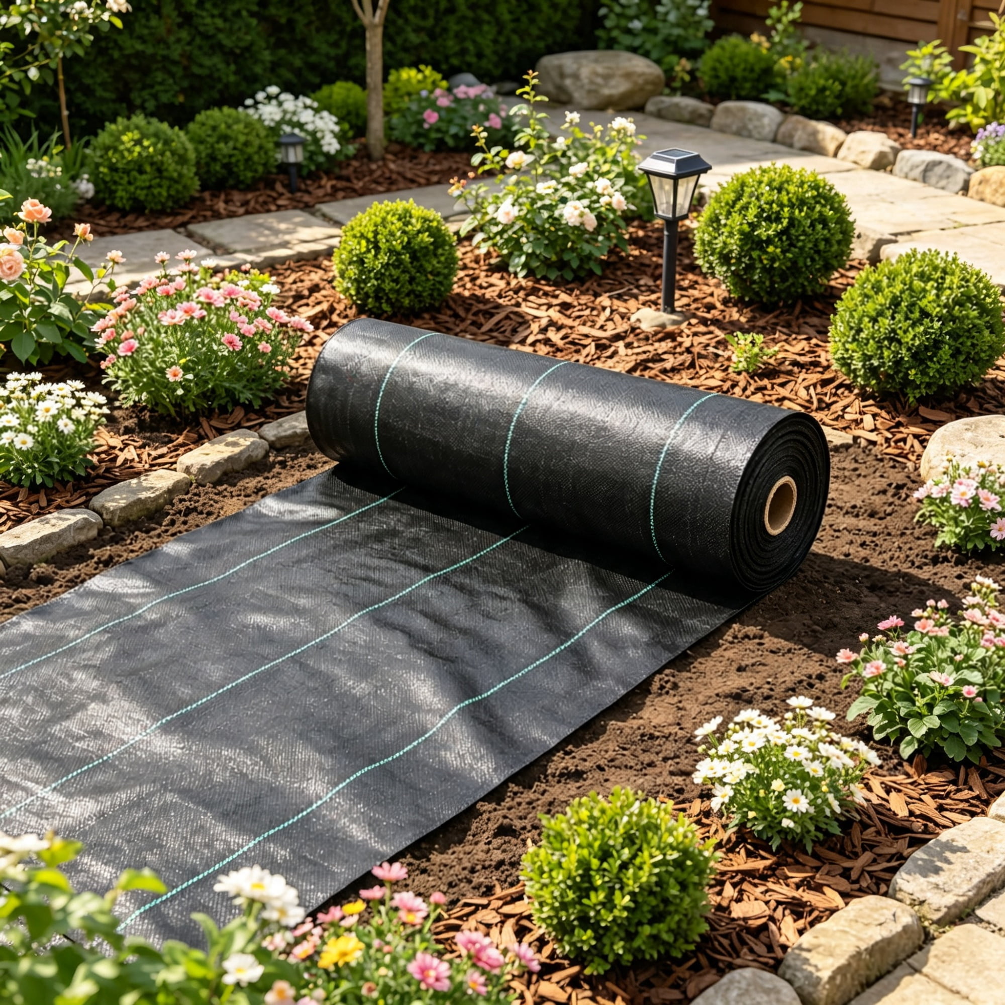3' x 300' Heavy Duty Weed Barrier Landscape Fabric, Woven PP Geotextile Ground Cover for Driveways