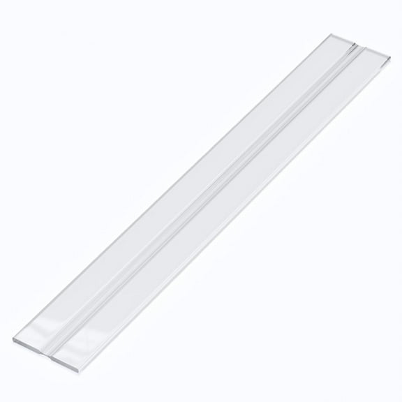 3x 300mm (11 13/16 in), low profile flex hinges, flexible living hinges, Transparent, Continuous Acrylic Piano Hinges