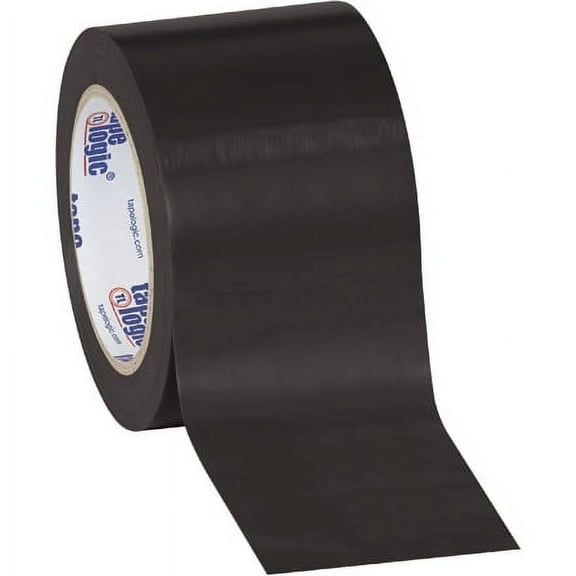 3" x 36 yds. Black Tape LogicÂ® Solid Vinyl Safety Tape 6 Mil 16 Rls/Case