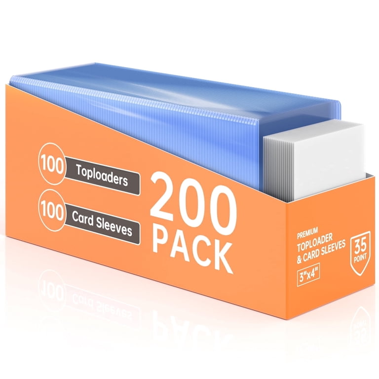 penny sleeve and card saver 3 inch x 4 inch 200-Pack Top Loaders for Cards, Card Sleeves with Anti-Scratch Surface, Penny Sleeves with Ultra-Clear View & Secure Fit, Designed for