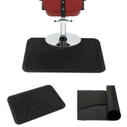 3 x 4.5 x 1/2" Beauty Salon Square Anti-fatigue Salon Mat Square Outside And Round Inside Black